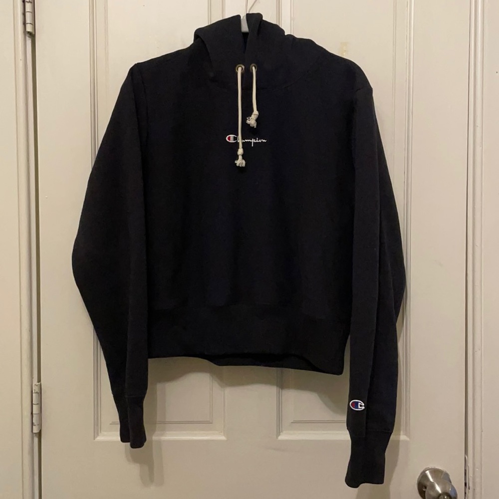 Champion cropped hooded sweatshirt